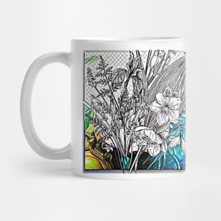 floral stamp Mug